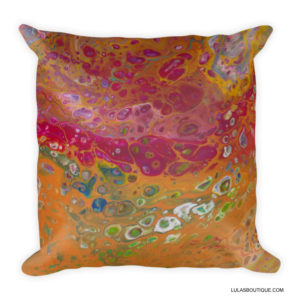 fluid art painting pillow by monique